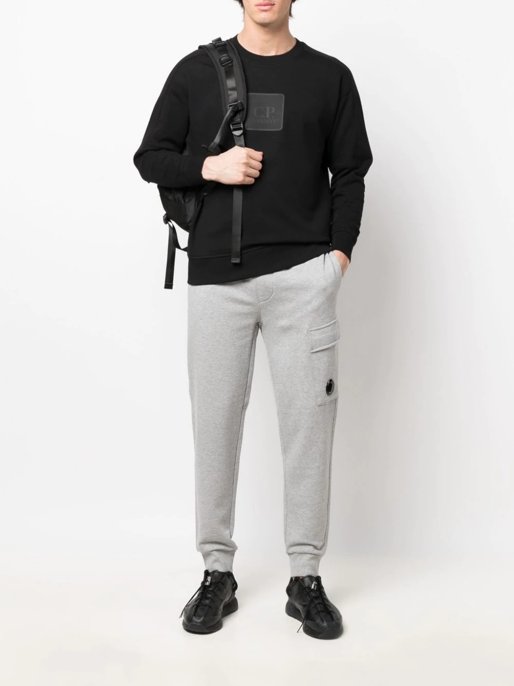 Lens-detailed cotton track pants - 2