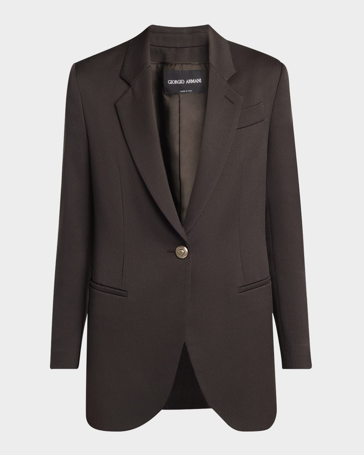 Virgin Wool Single-Breasted Blazer - 1