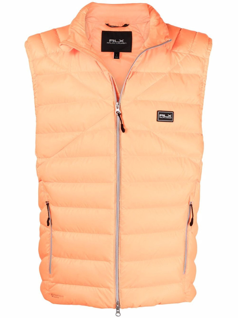 logo-patch padded gilet 1