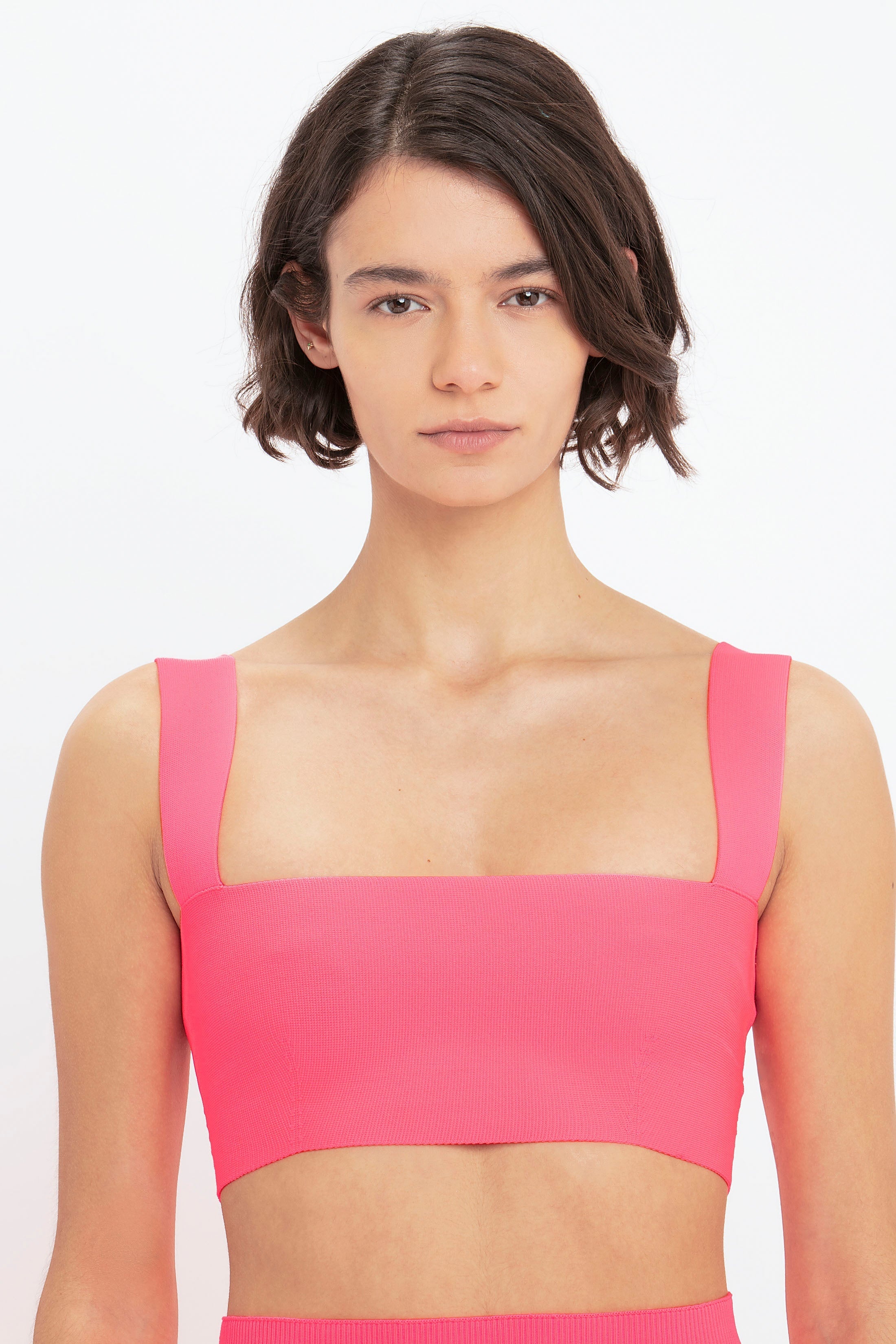 VB Body Strap Bandeau Top In Pink - 4