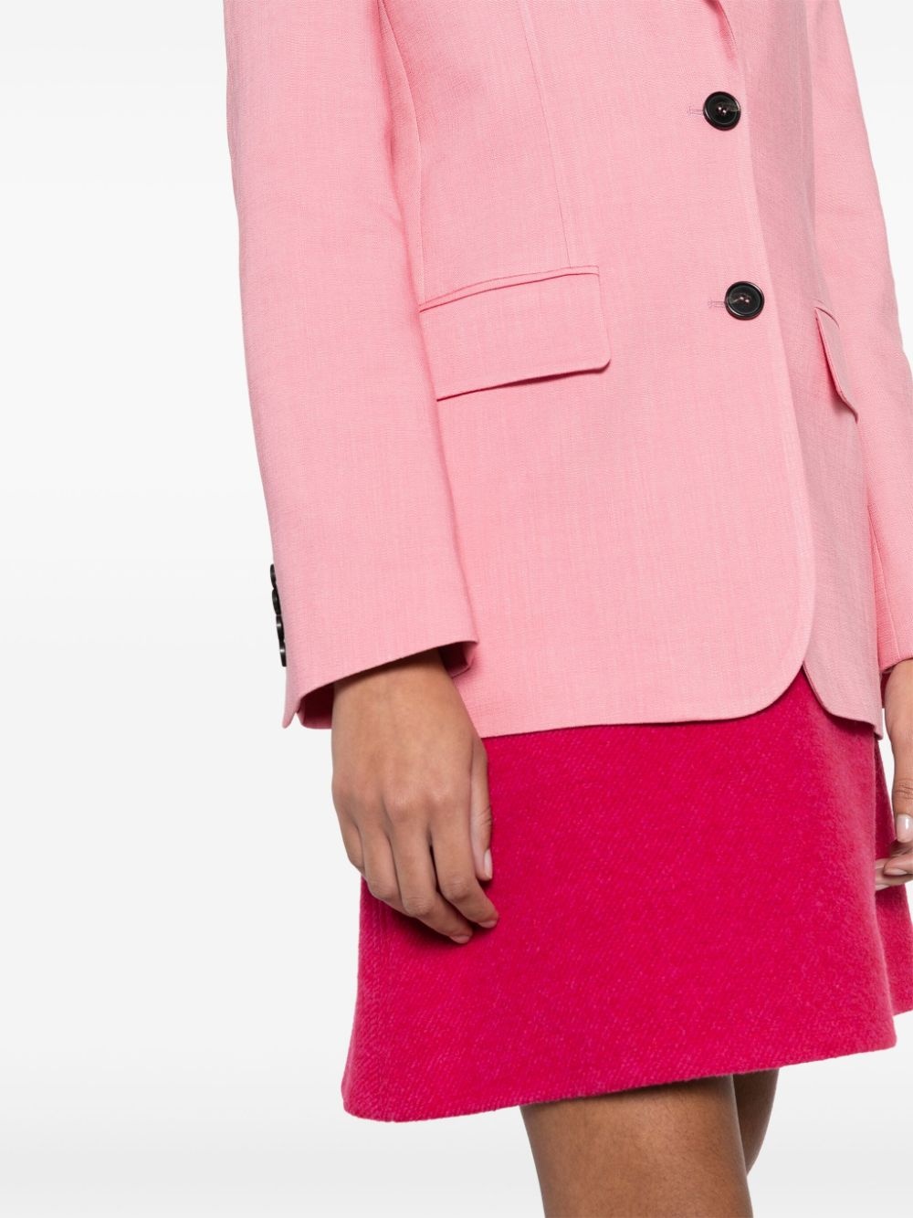notched-lapels single-breasted blazer - 5