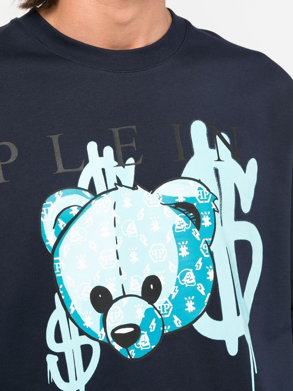 teddy-print crew-neck sweatshirt - 5