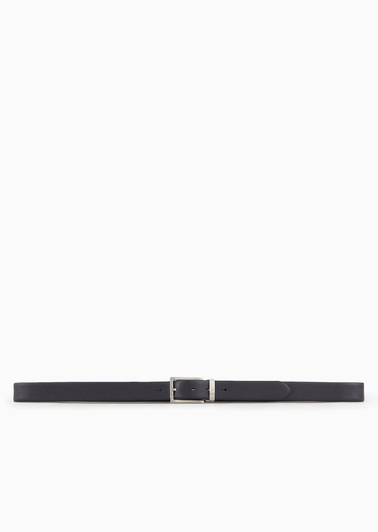 Reversible belt in two-tone leather with all-over embossed eagle - 3