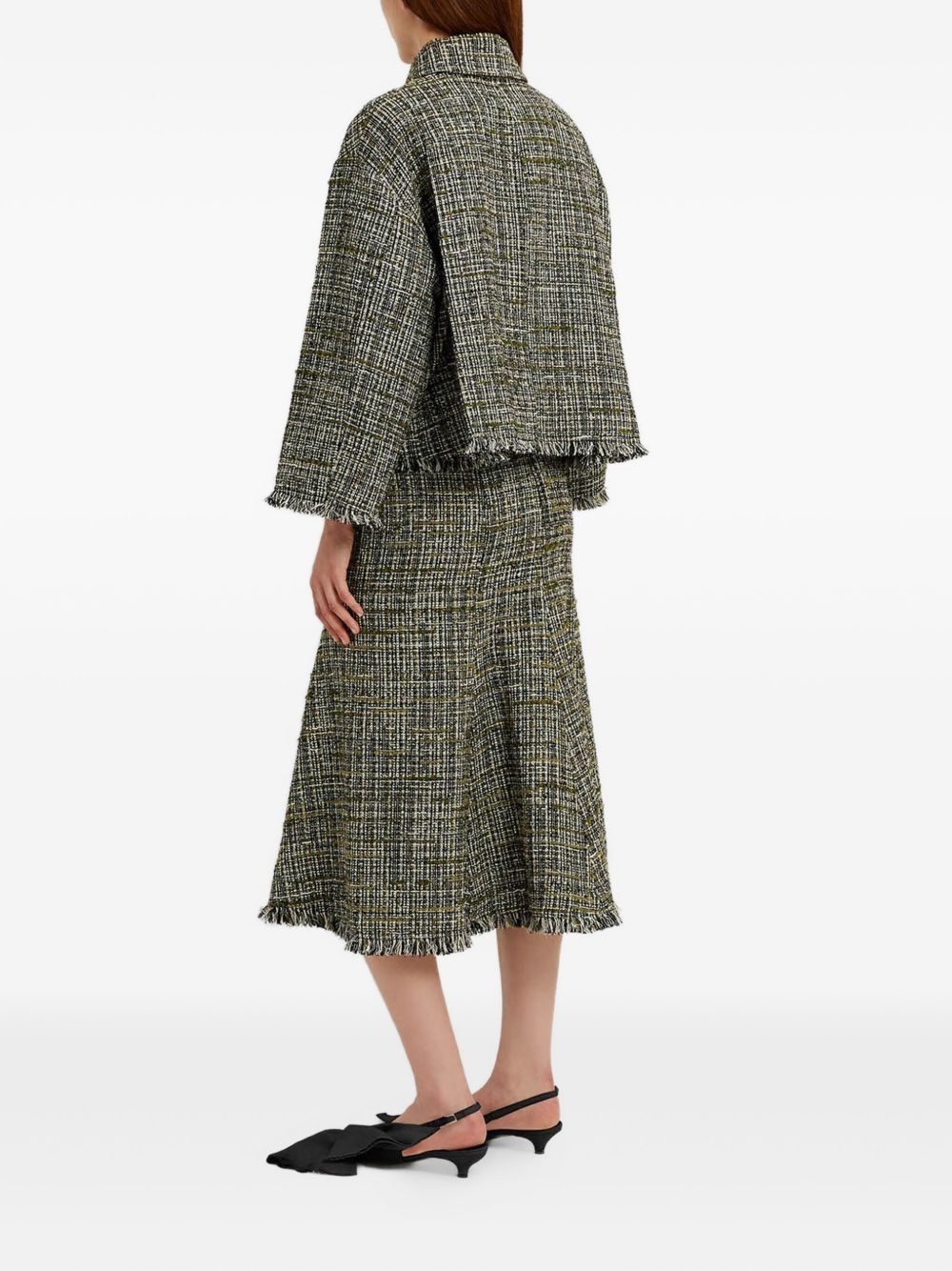 tweed pencil midi skirt - 4