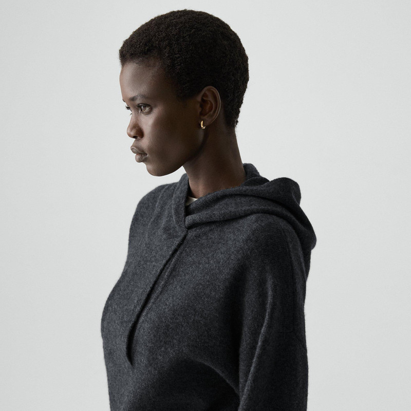 Oversized Hoodie in Felted Wool-Cashmere 4