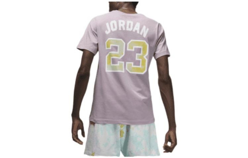 Jordan Air Jordan Sport DNA Solid Color Logo Alphabet Numeric Round Neck Short Sleeve Purple Red DO8899-501 outlook