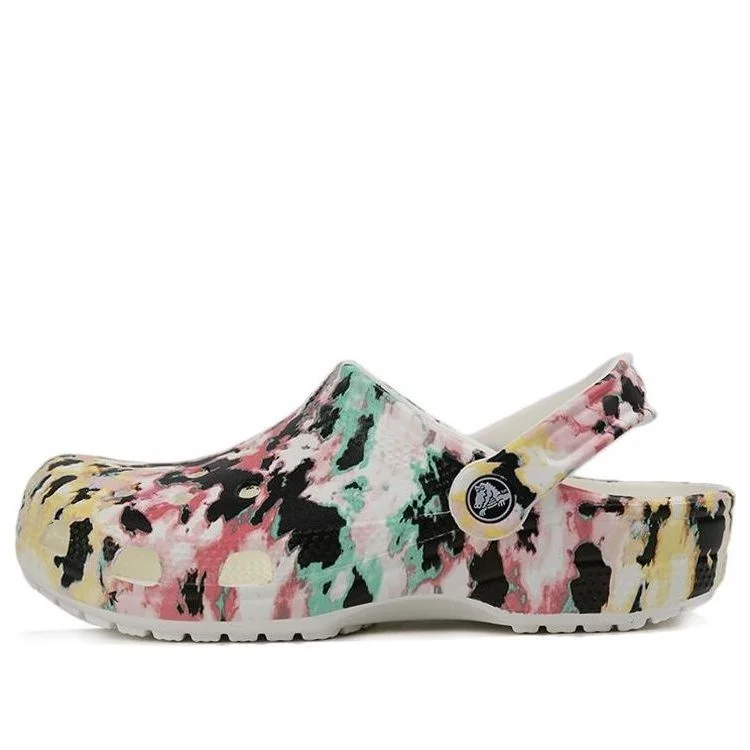 Crocs Classic Pattern Shoe Multi-Color Splicing Unisex 'Black Pink Green' 206479-928 - 1