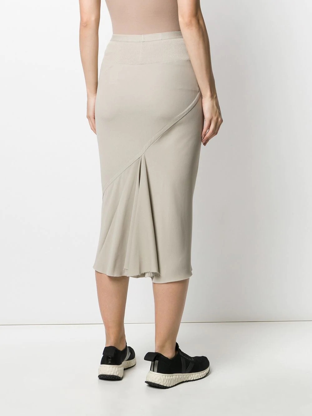 stretch fit draped skirt - 4