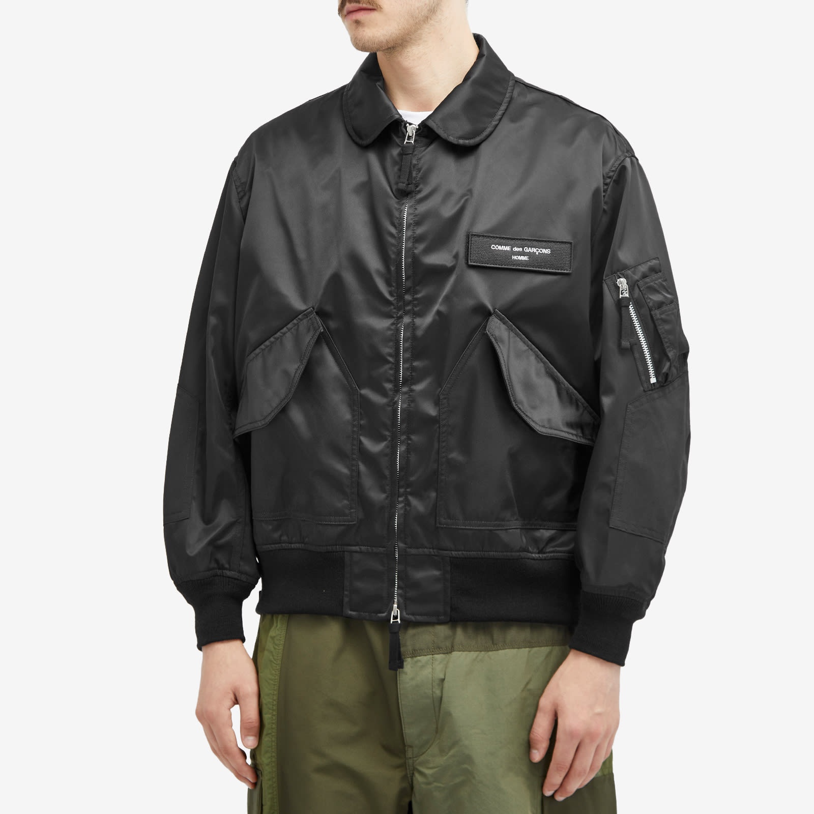 大人気【COMME des GARCONS】Homme Triple Layers Bomber Jacket Comme des Garçons Homme Comme des Garçons Homme Triple