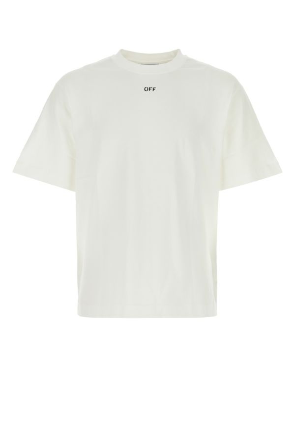 Off White Man White Cotton Oversize T-Shirt - 1