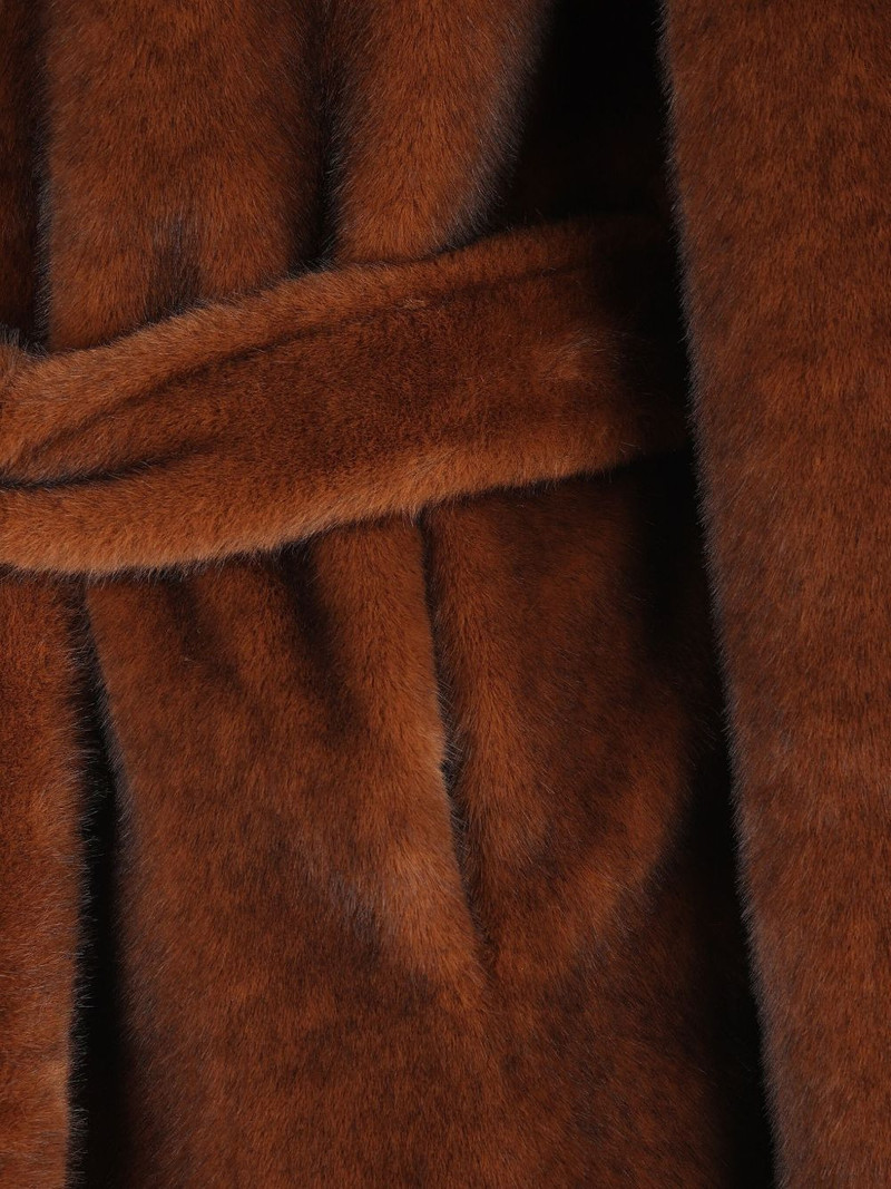 faux-fur belted coat 4