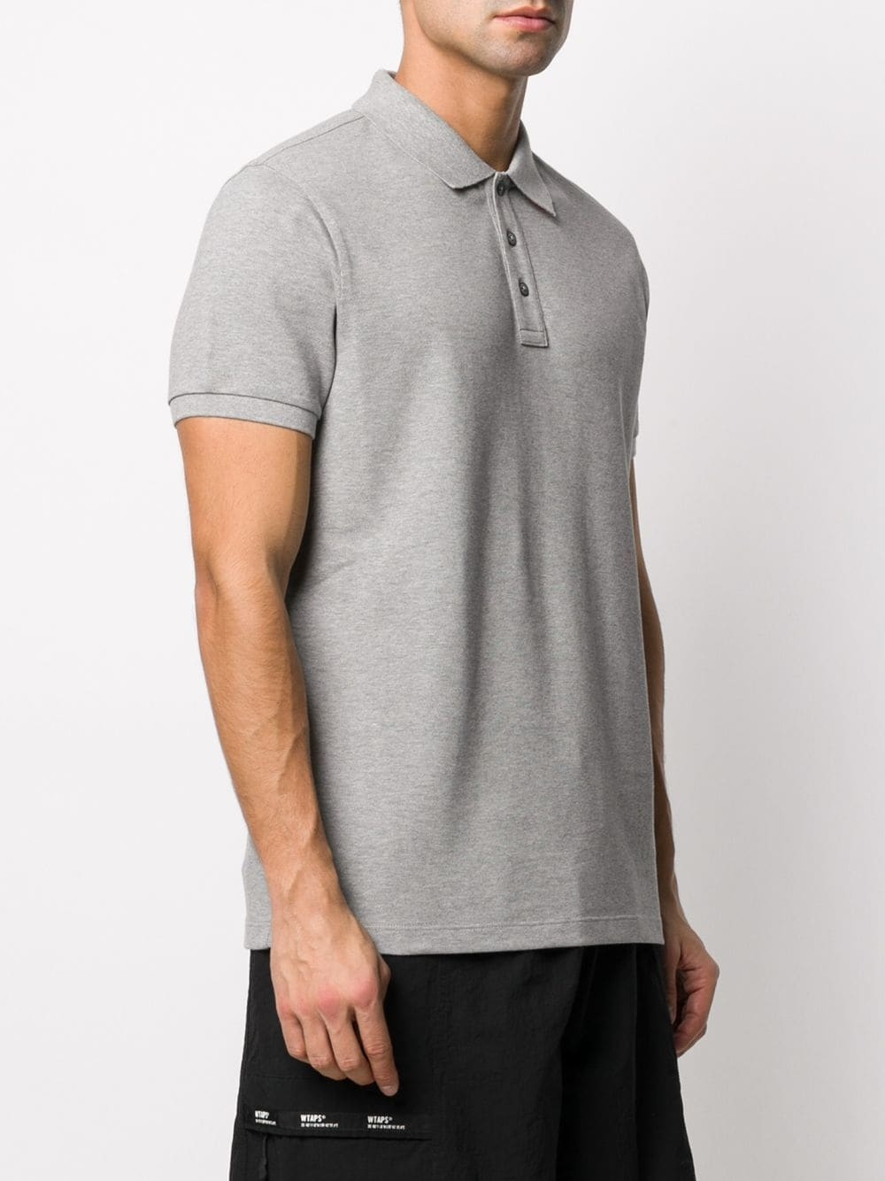 embroidered logo short-sleeved polo shirt - 3