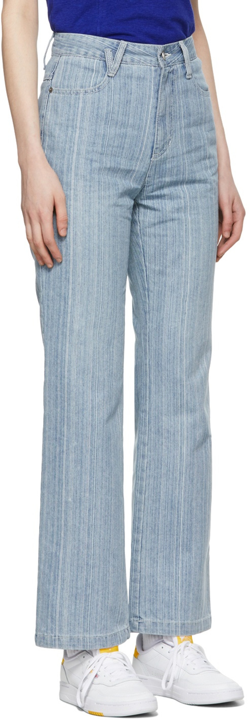 SJYP Blue Stripe Jeans outlook
