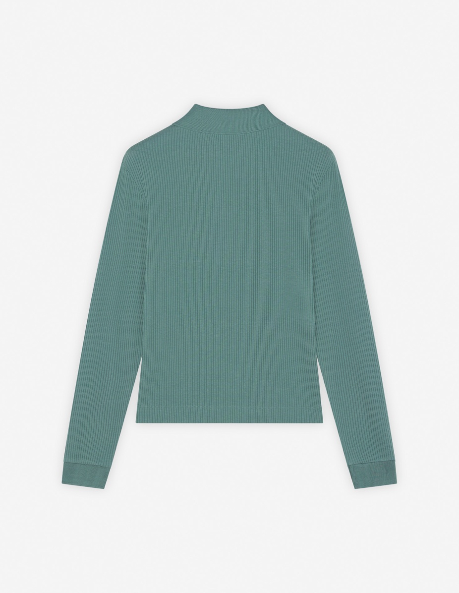 FINE RIBBED LONG SLEEVES POLO - 5