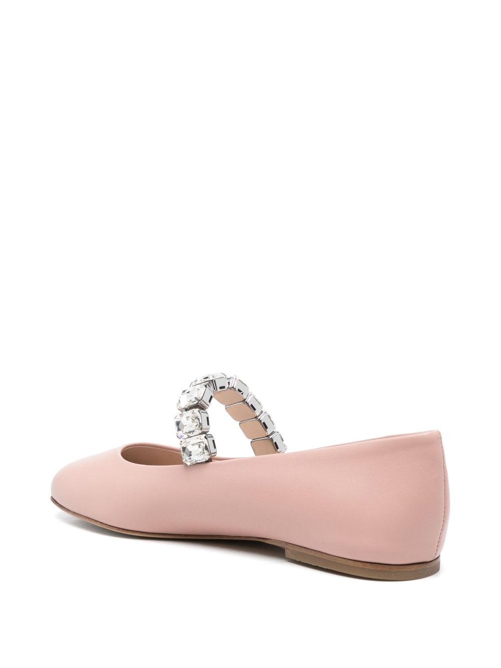 crystal-embellished ballet flats - 3