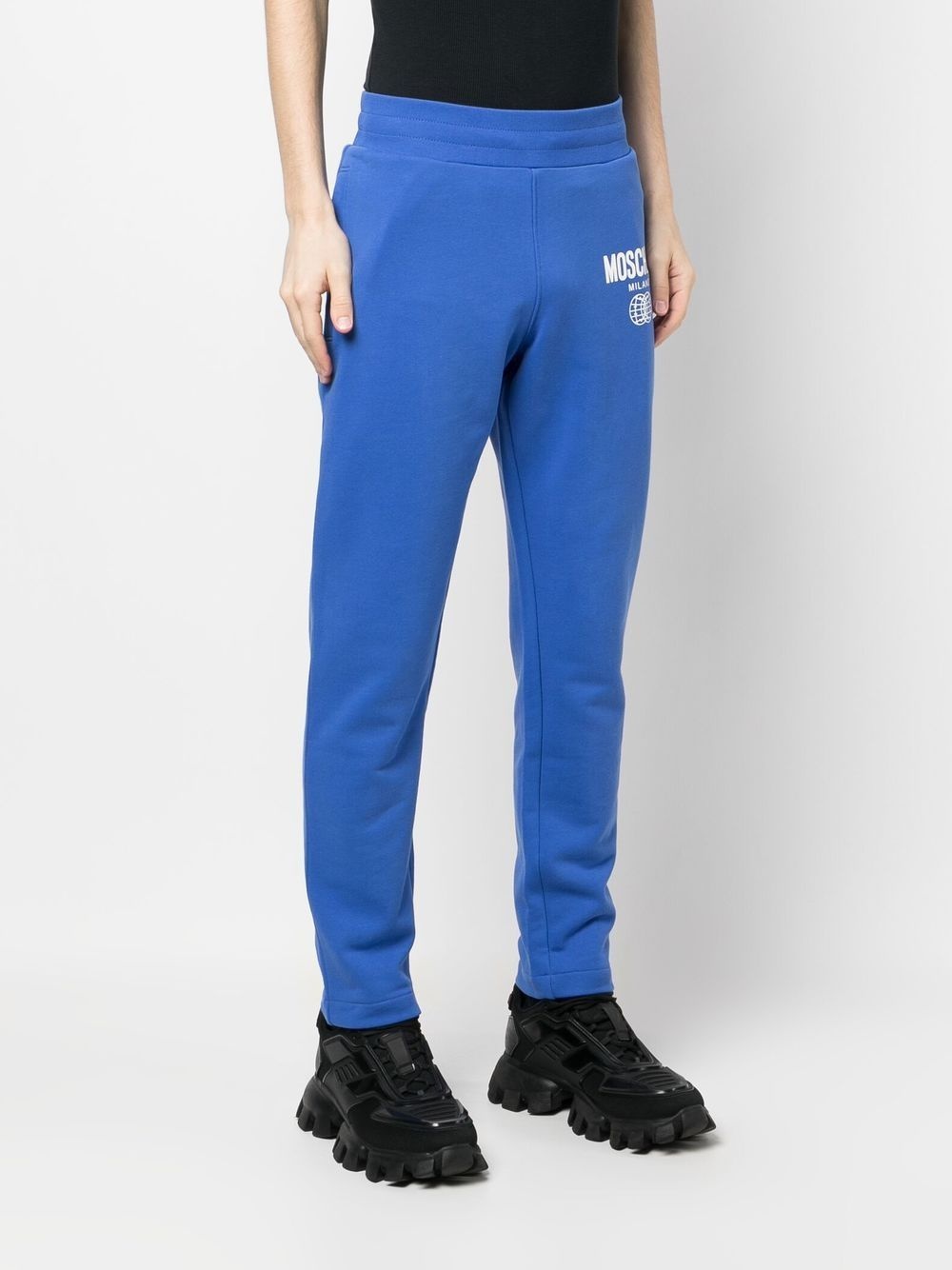 logo-print organic-cotton track pants - 3