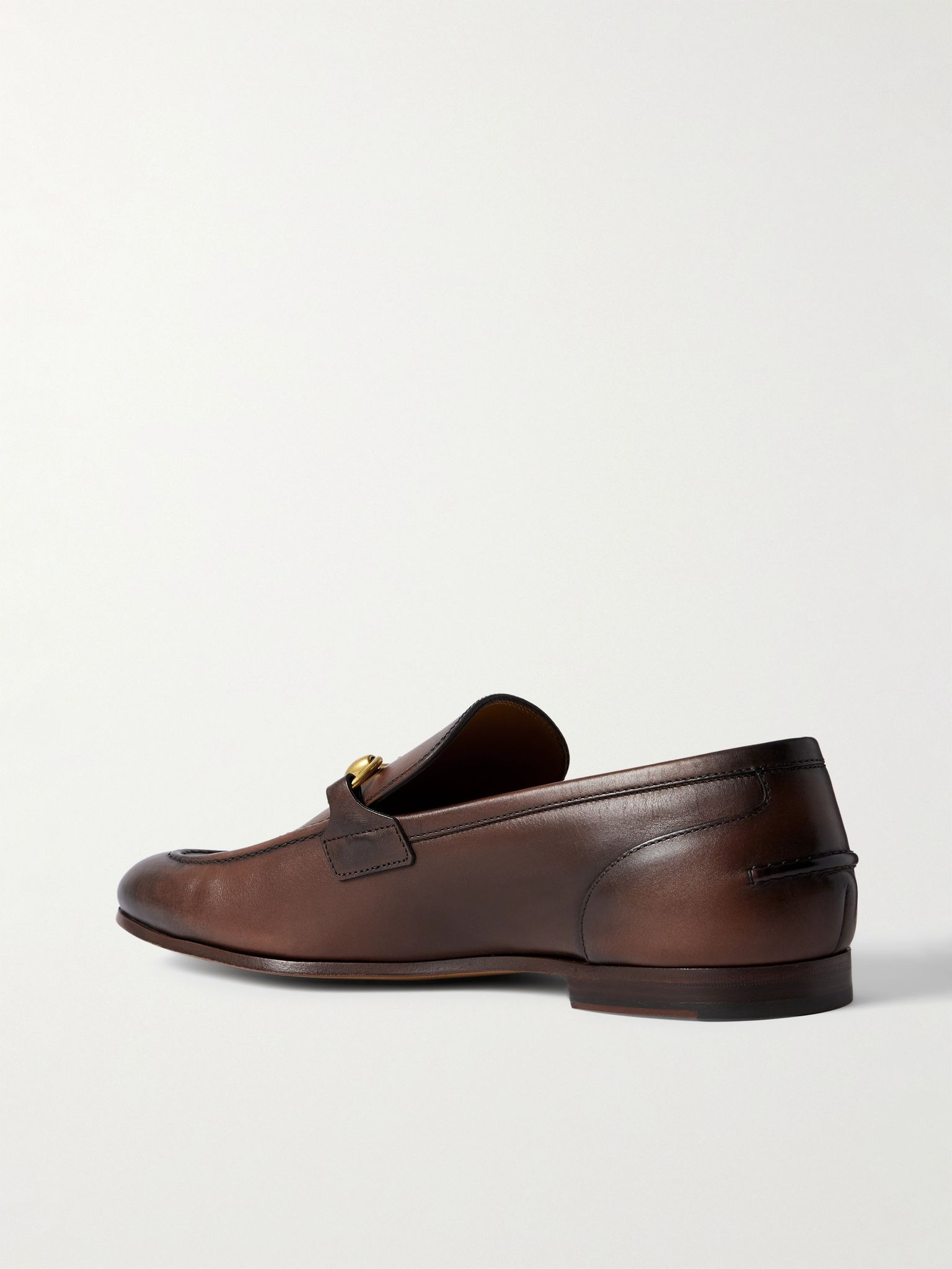 Jordaan Horsebit Burnished-Leather Loafers Dark brown - 4