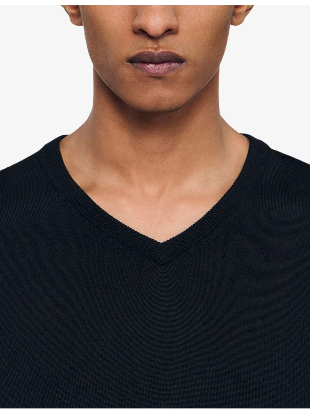 V-Neck Long-Sleeve Fine Wool Jumper - 5