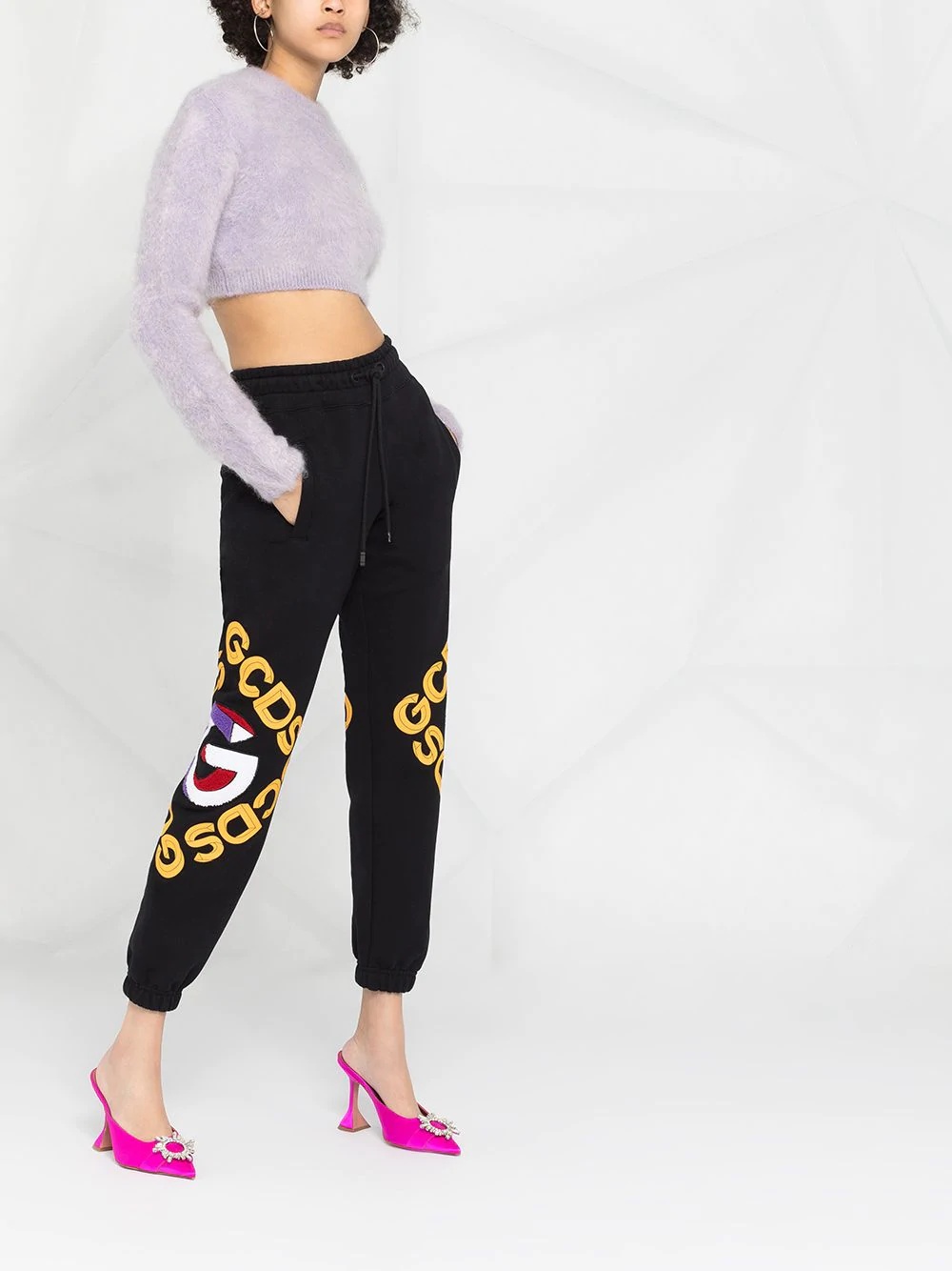 logo print track pants - 6