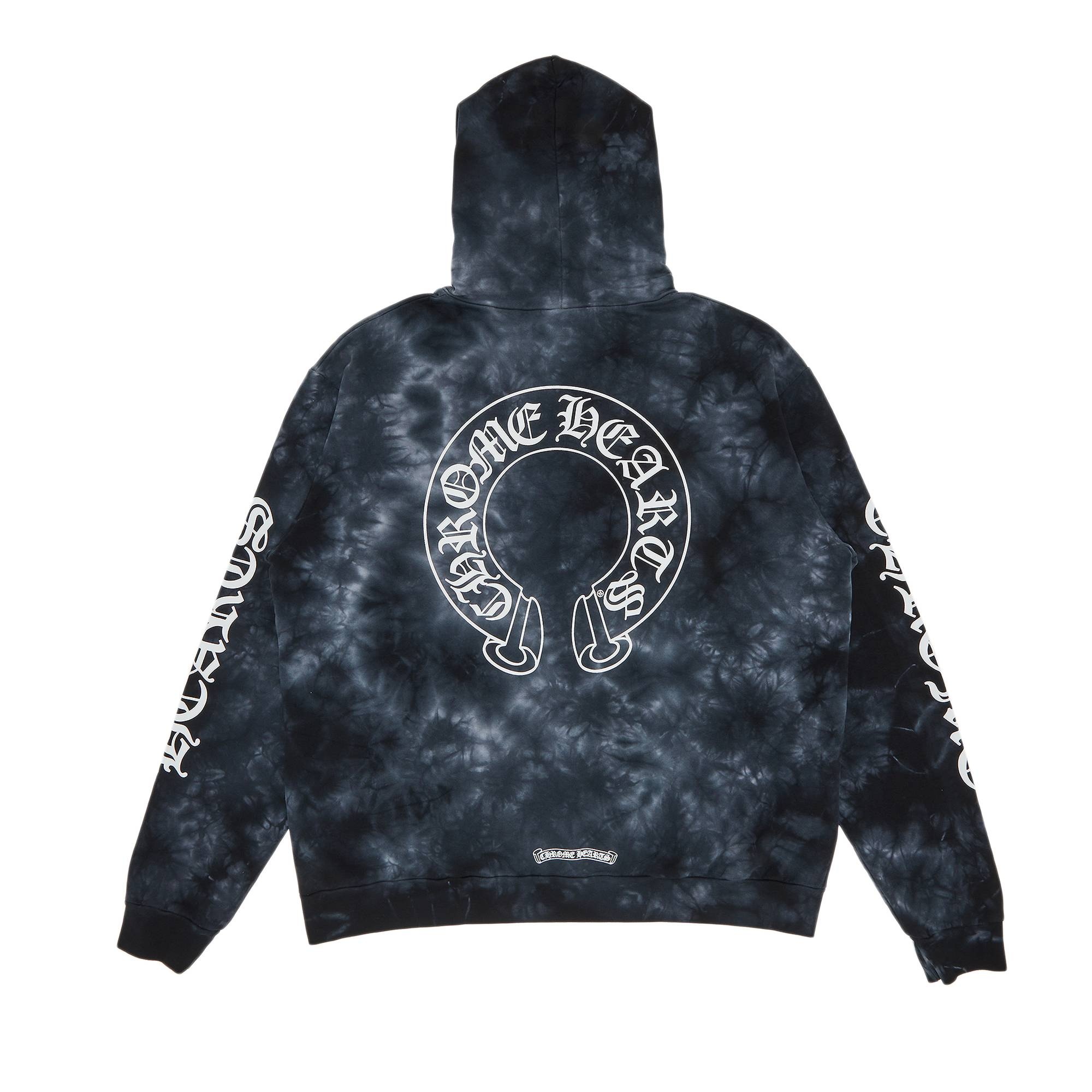 Chrome Hearts Horseshoe Tie Dye Hoodie 'Blue/Grey' - 2