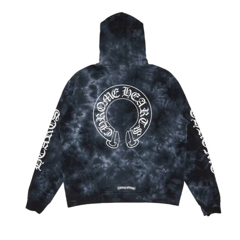 Chrome Hearts Chrome Hearts Horseshoe Tie Dye Hoodie 'Blue/Grey' outlook
