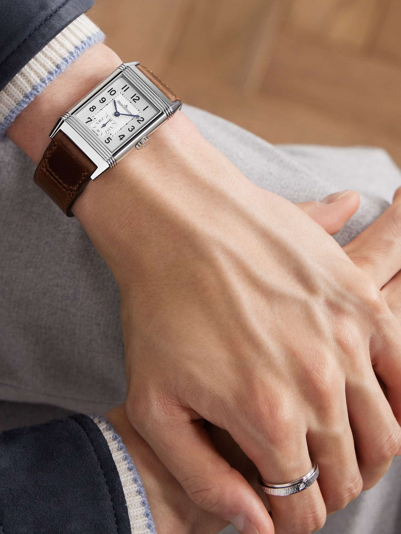 Jaeger-LeCoultre Reverso Classic Small Seconds Sydney Hand-Wound 45.6mm Stainless Steel and Leather Watch, Ref No. JL outlook