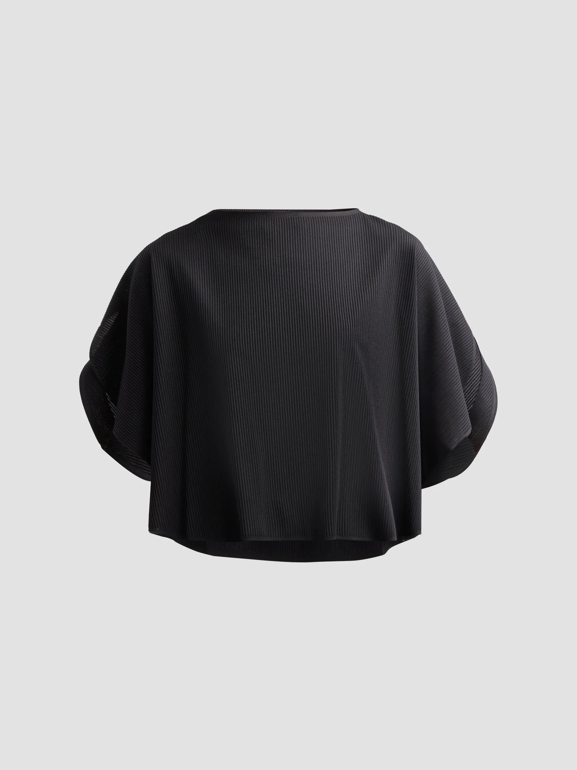 Women's A-Poc Pleated Draped Top - Black - 1