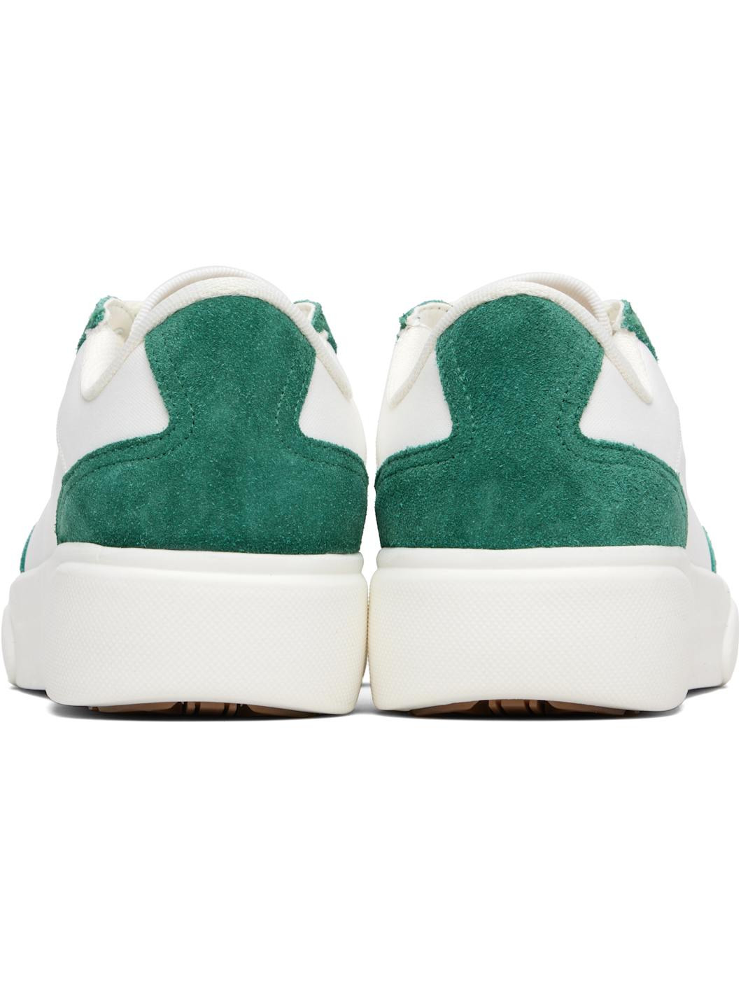 White & Green Del Mar Sneakers - 2