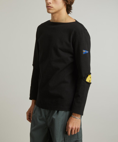 Kapital Elbow-Ripped Boatneck Long Sleeve T-Shirt outlook