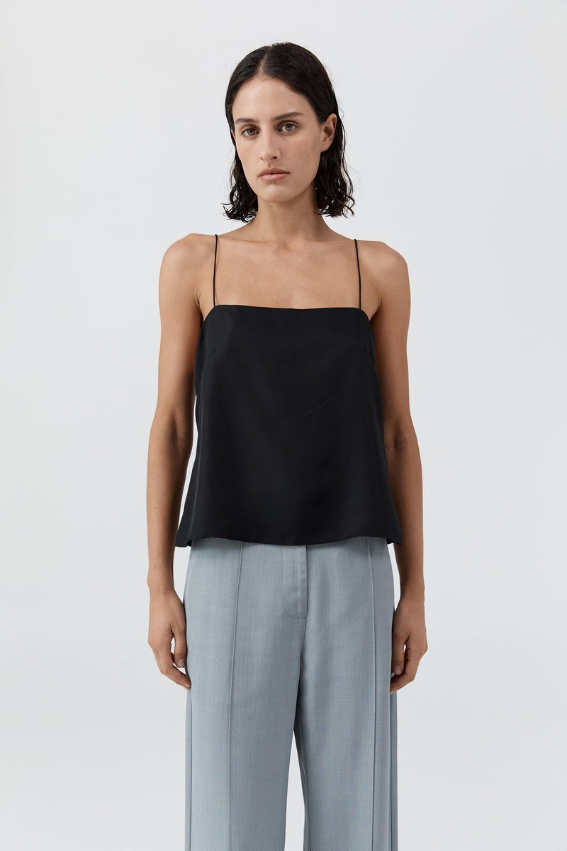 90s Silk Twill Cami - Black 3