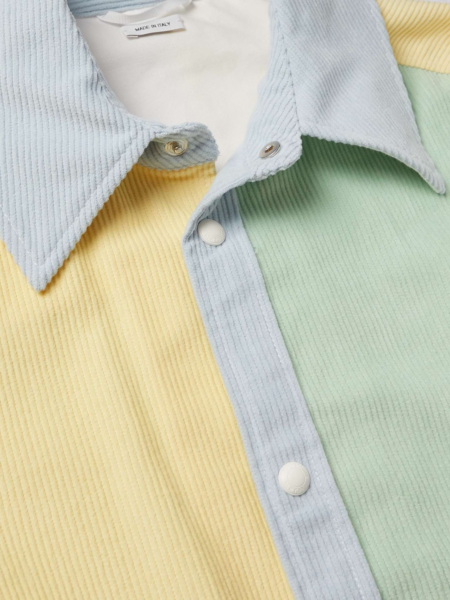 Colour-Block Cotton-Corduroy Overshirt - 5