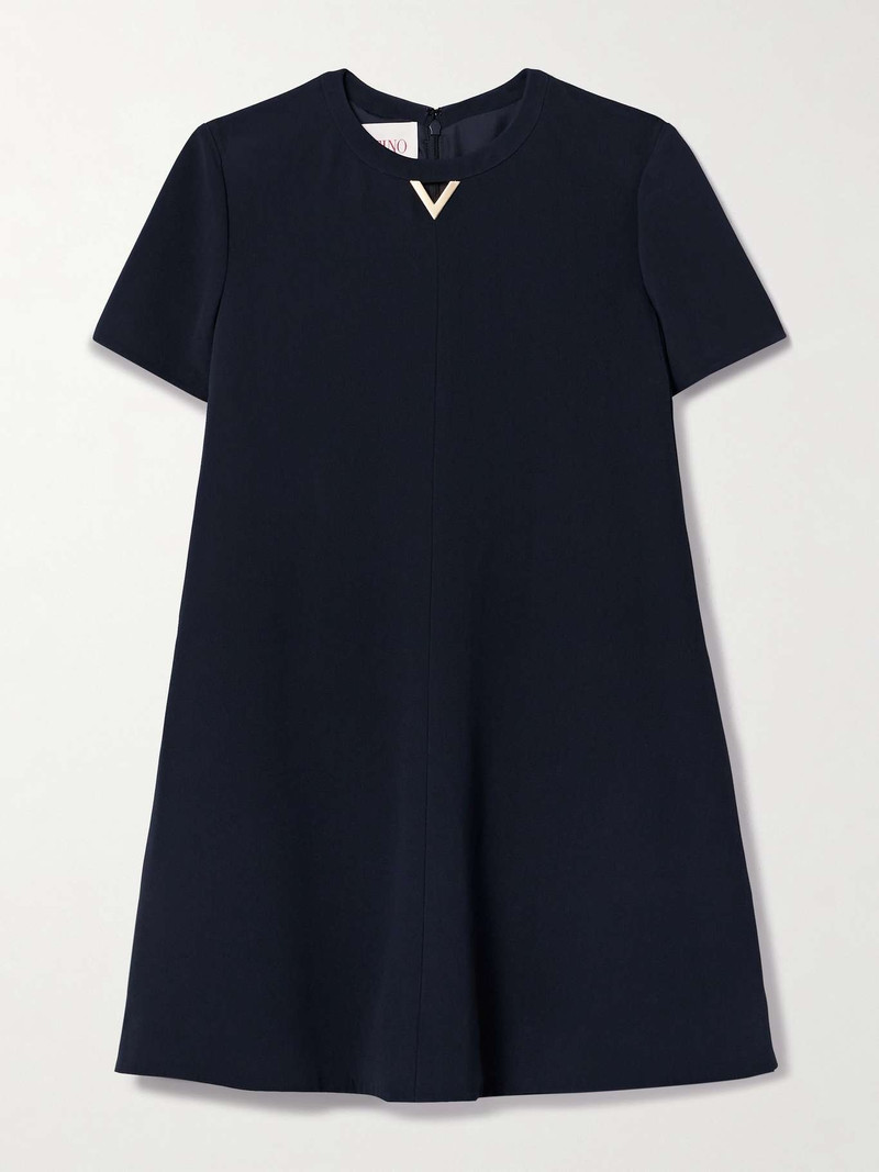 Embellished cutout crepe mini dress 1