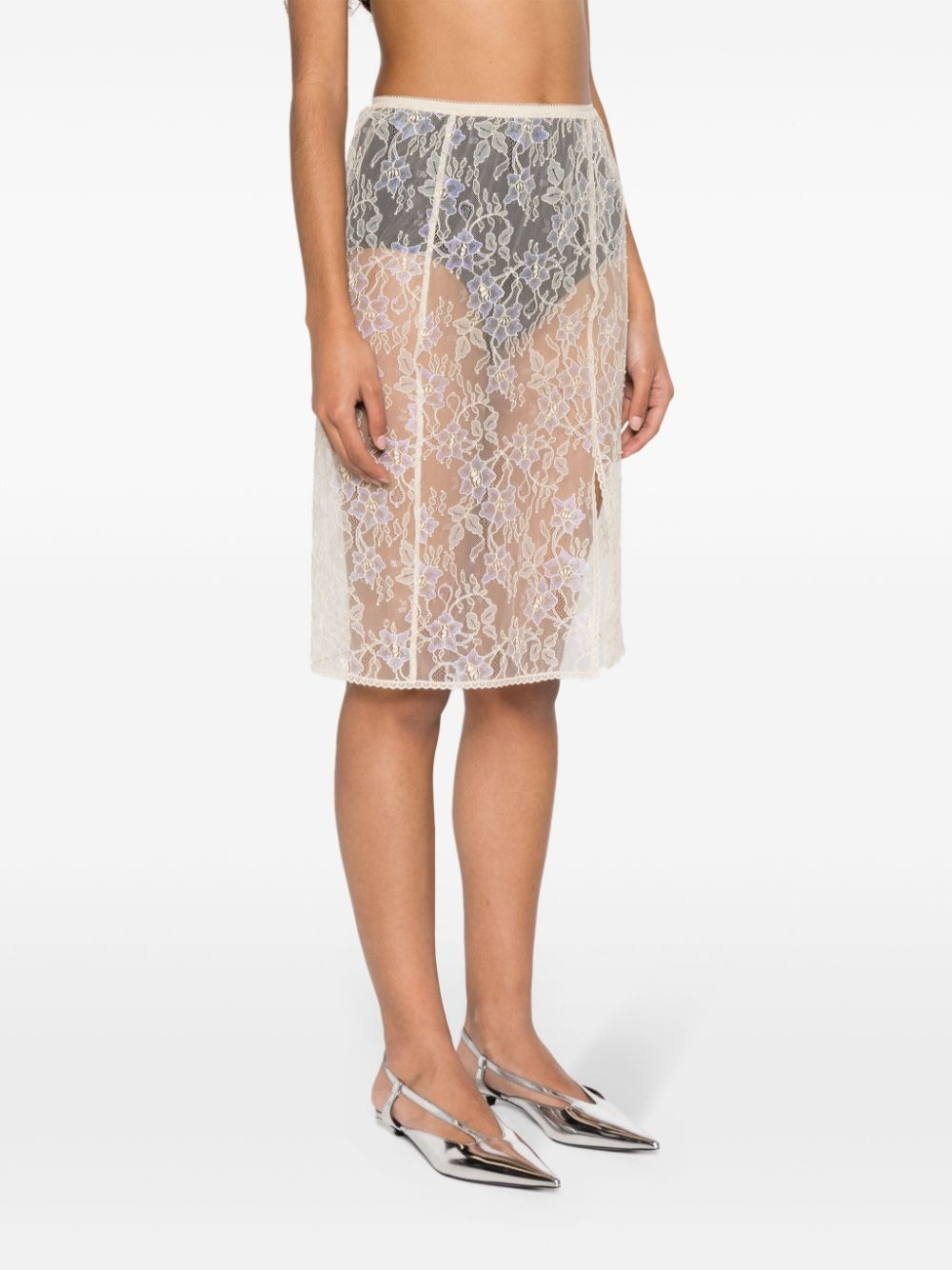 Justicia floral-lace skirt - 3