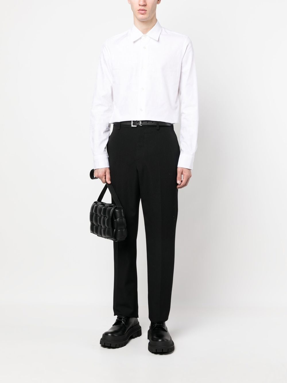 logo-print cotton shirt - 2