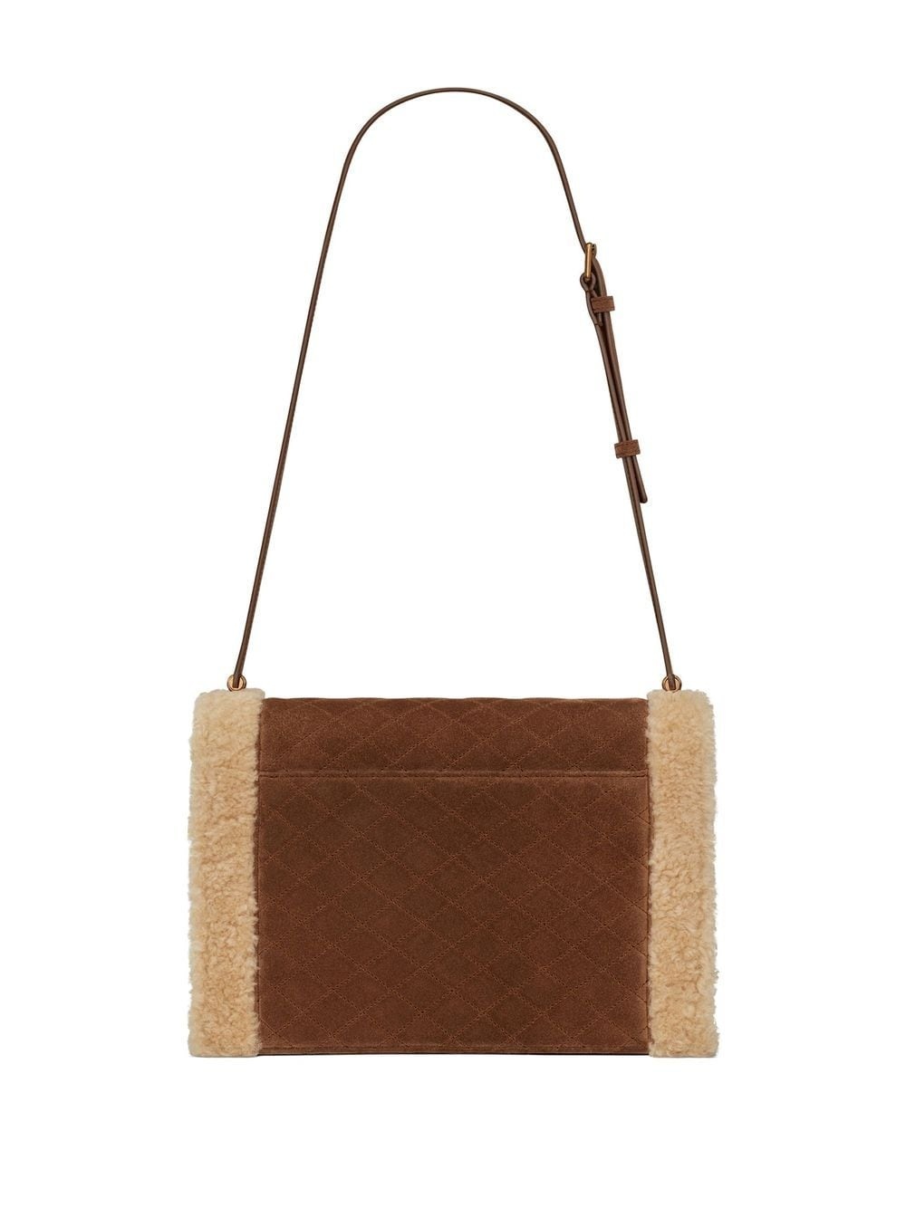 Gaby shearling-trim shoulder bag - 2