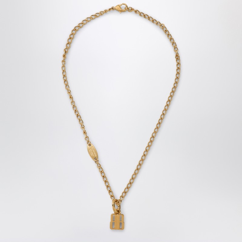 ネックレス・ペンダント Balenciaga Nano Necklace In Gold Brass BALENCIAGA Nano necklace in gold brass | thedoublef | REVERSIBLE