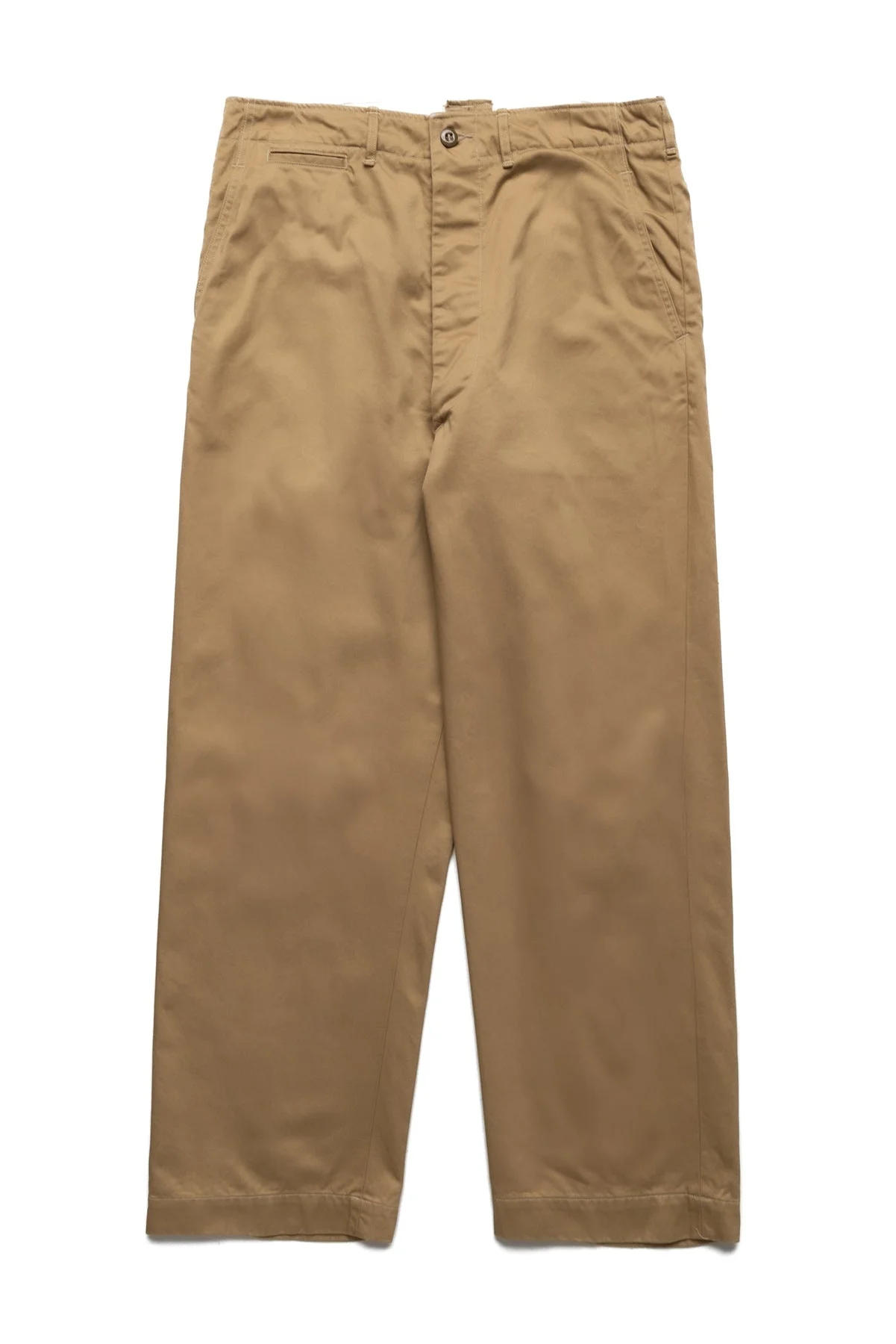 Vintage Fit Army Trousers - Dark Khaki - 1