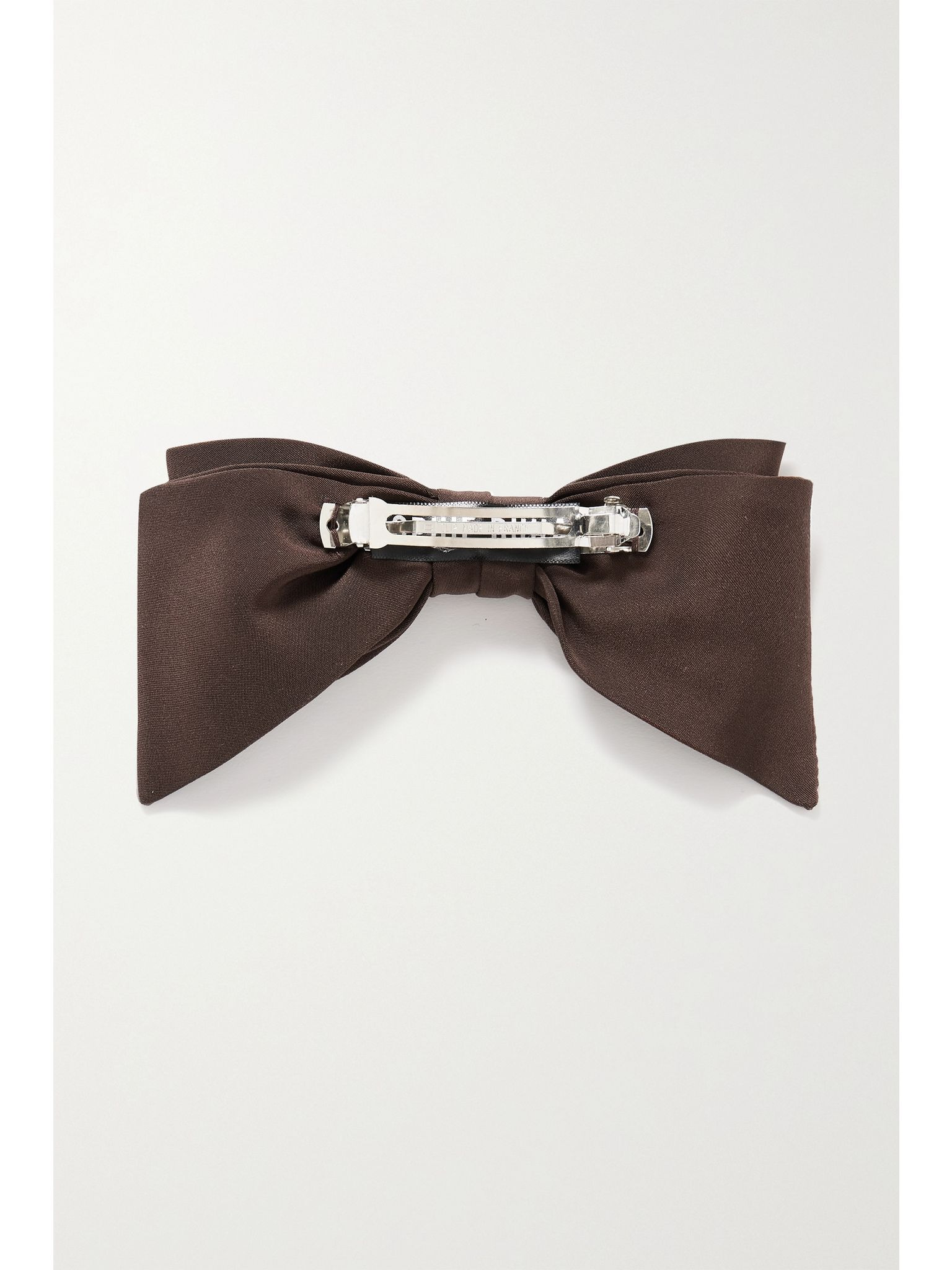 + NET SUSTAIN crepe de chine hair clip Brown - 3