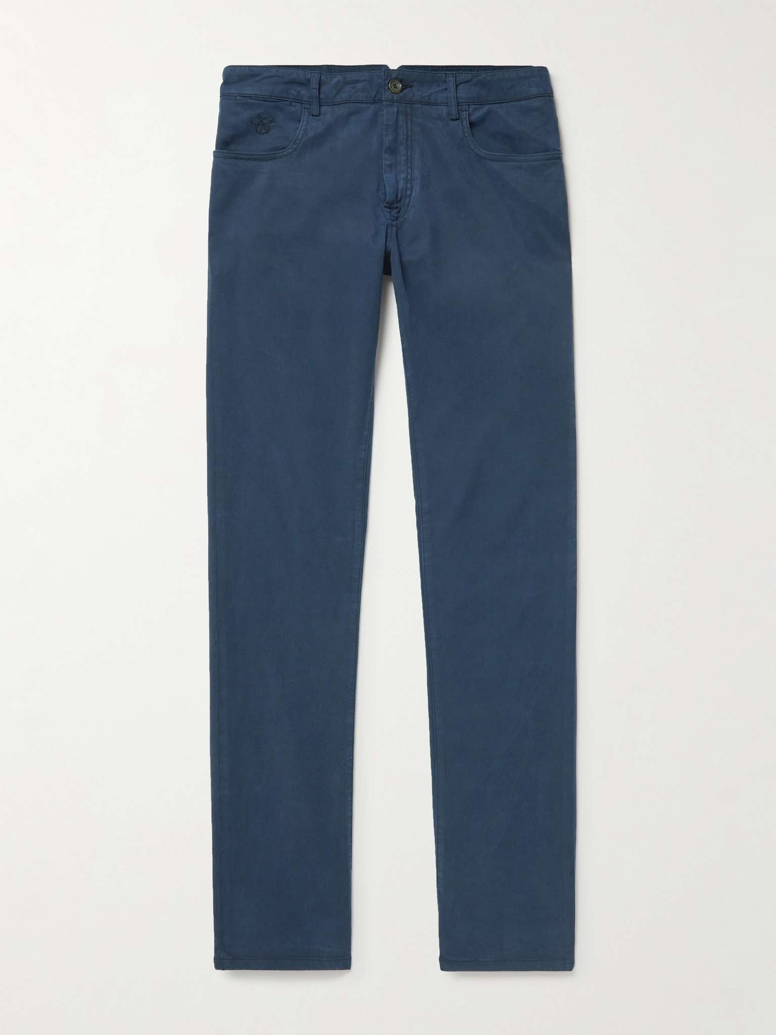 Stretch Lyocell and Cotton-Blend Trousers - 1