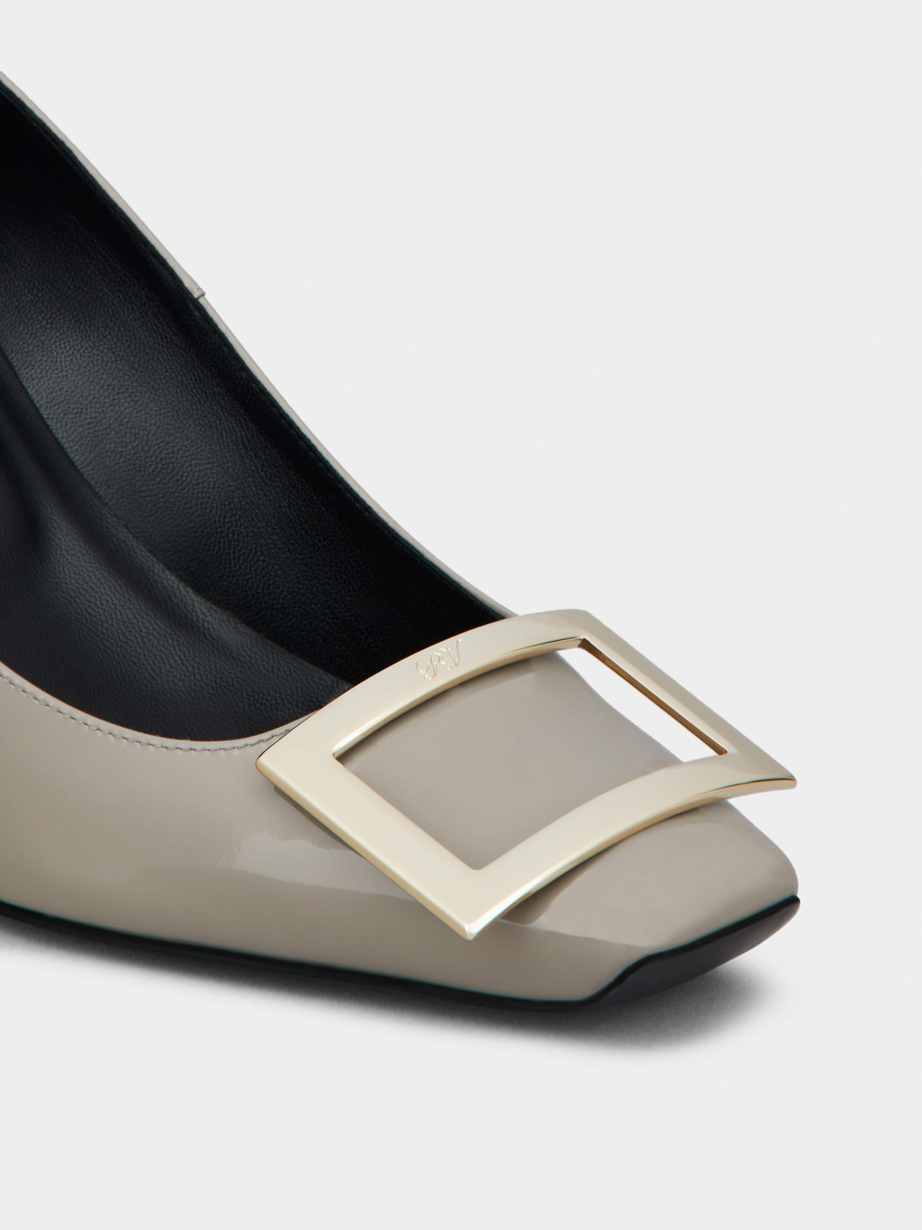 Trompette Metal Buckle Pumps in Patent Leather - 8