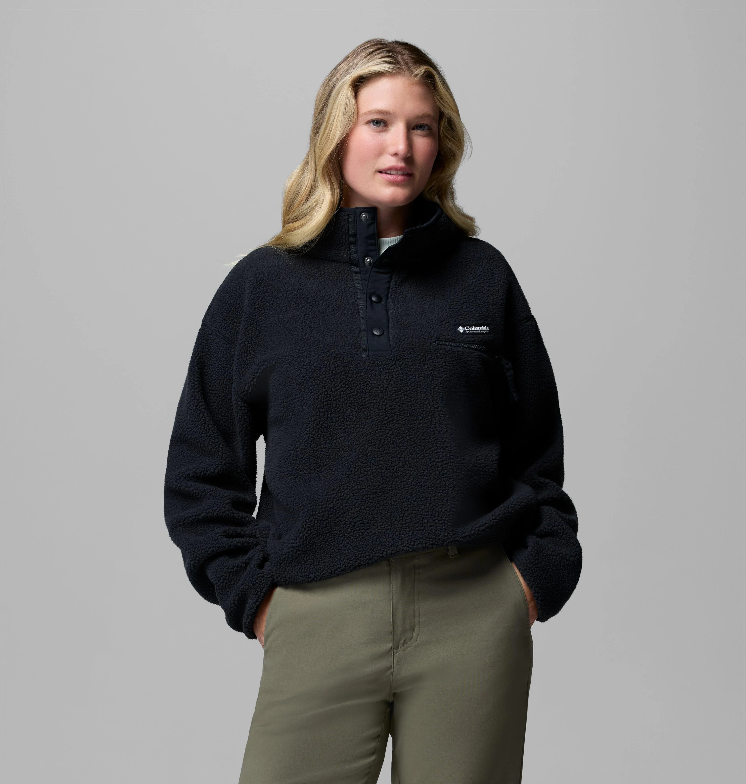 Women's Helvetia II Cropped Half Snap Fleece Pullover - 1
