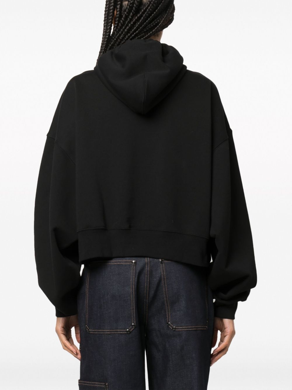 drawstring cotton hoodie - 4