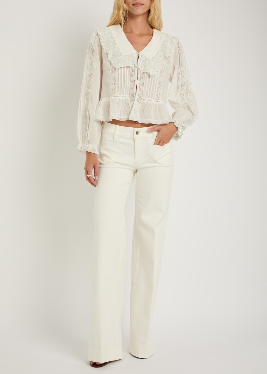 Alice + Olivia Slay Heart Wide-leg Jeans - 4