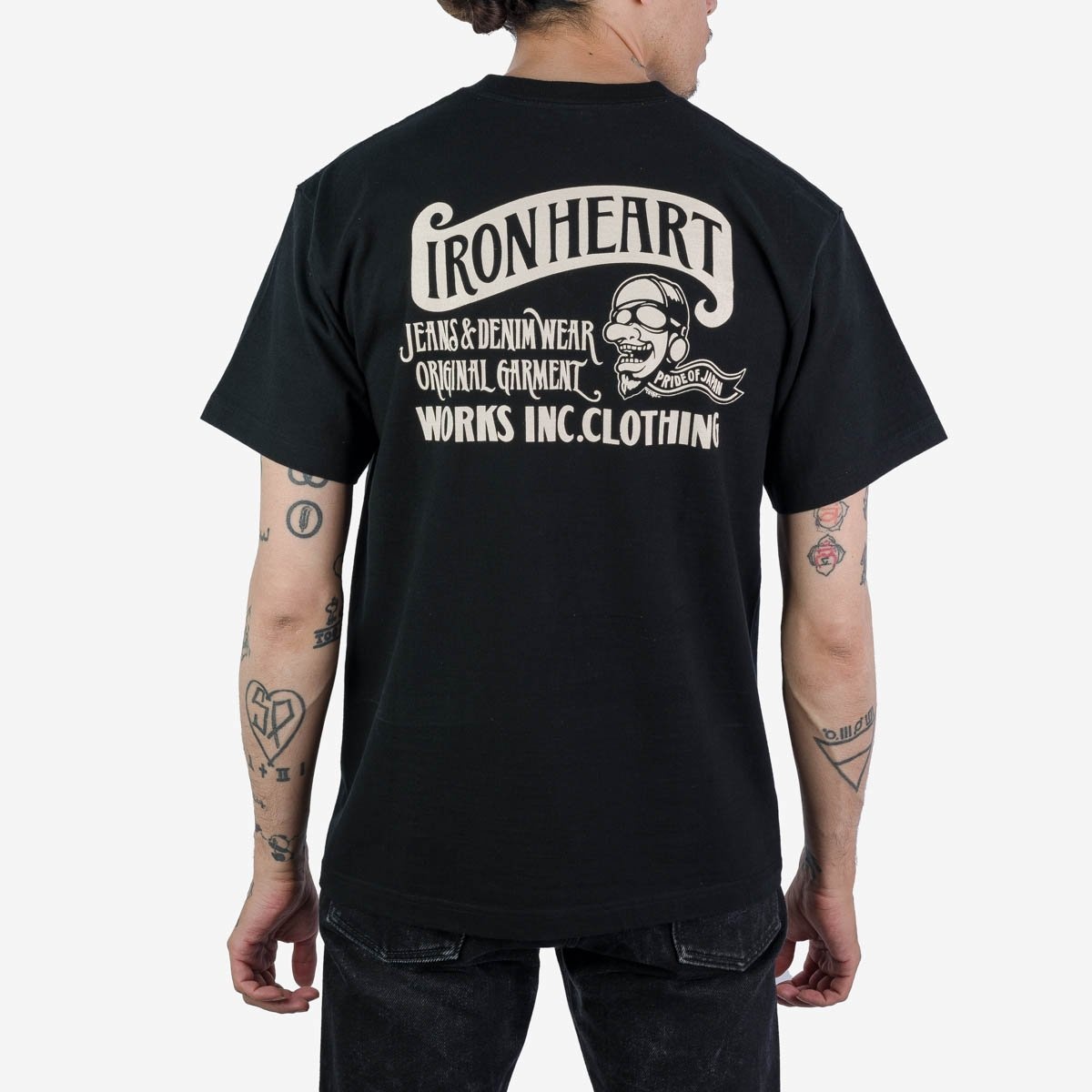 IHPT-2301-BLK 7.5oz Printed Loopwheel Crew Neck T-Shirt - Black - 4