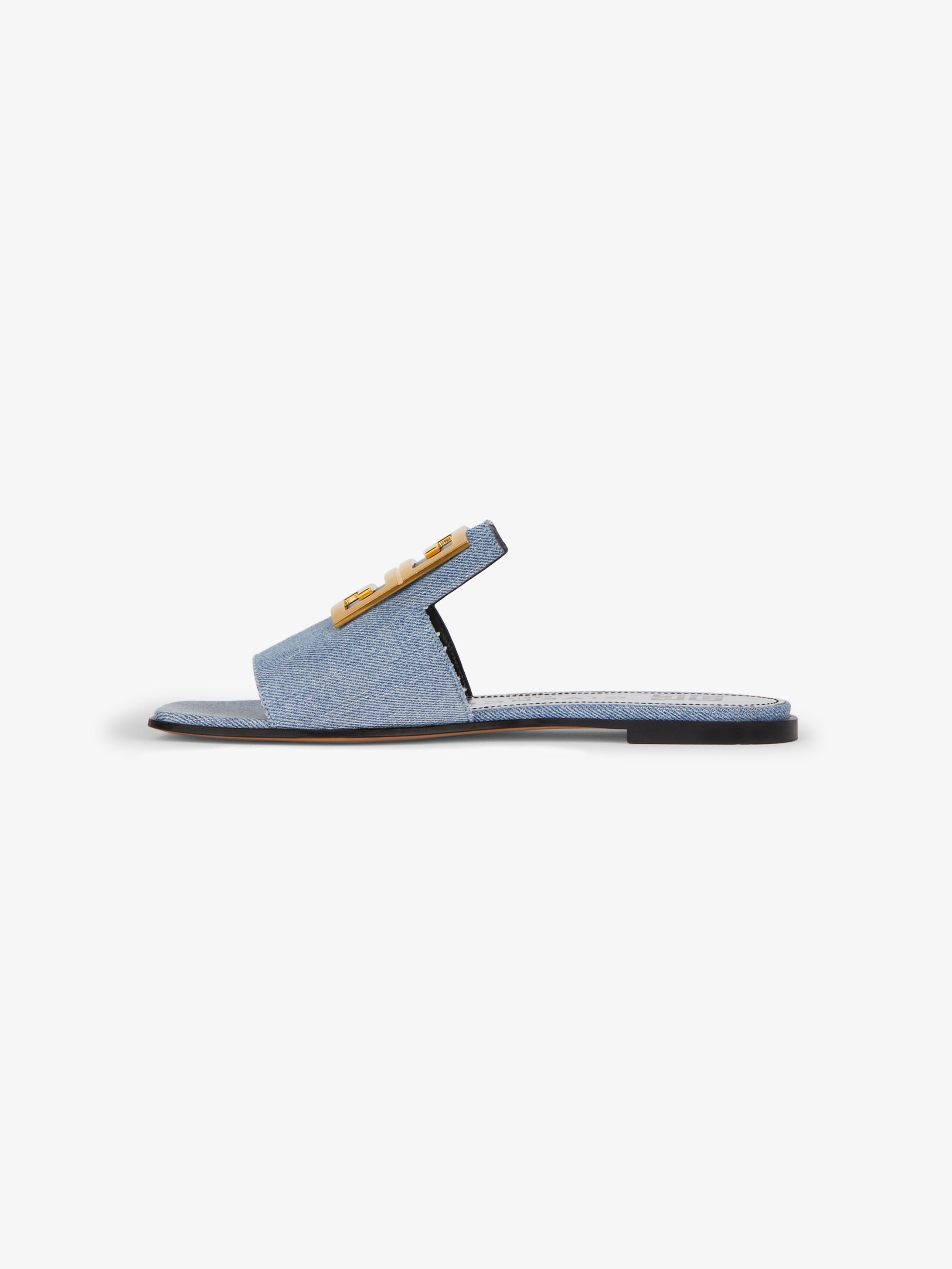 4 G sandals in destroyed denim - 5