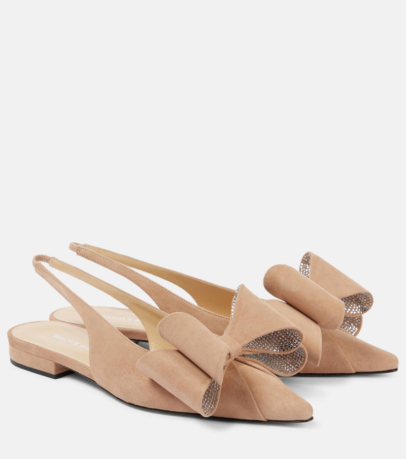 Le Cadeau suede slingback flats - 1