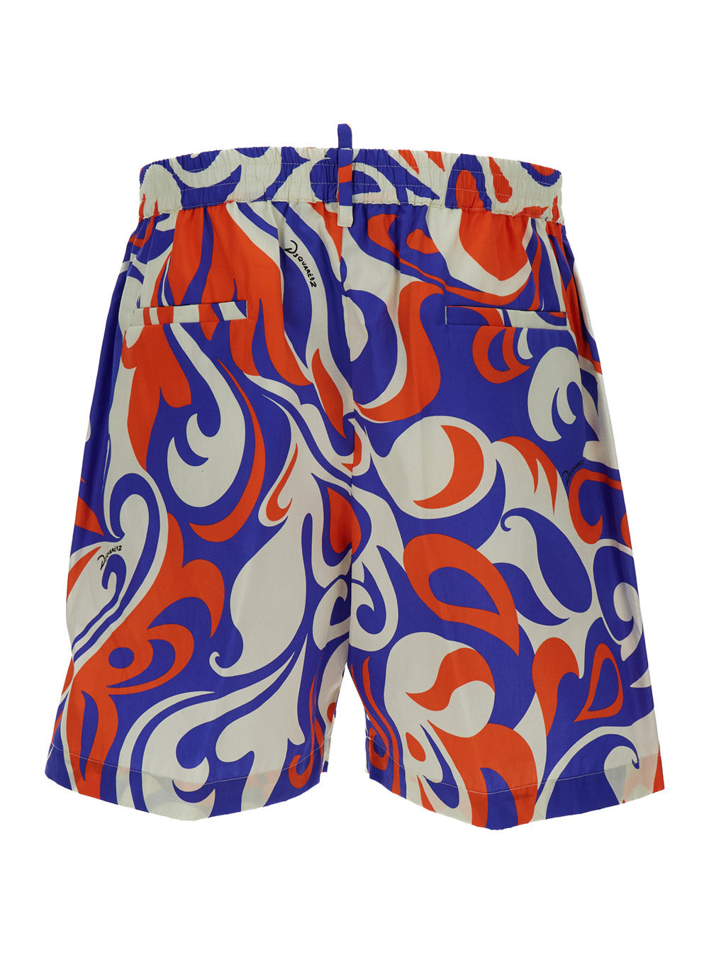 Dsquared2 Men Multicolored Palm Beach Waves Shorts In Cotton Man - 2