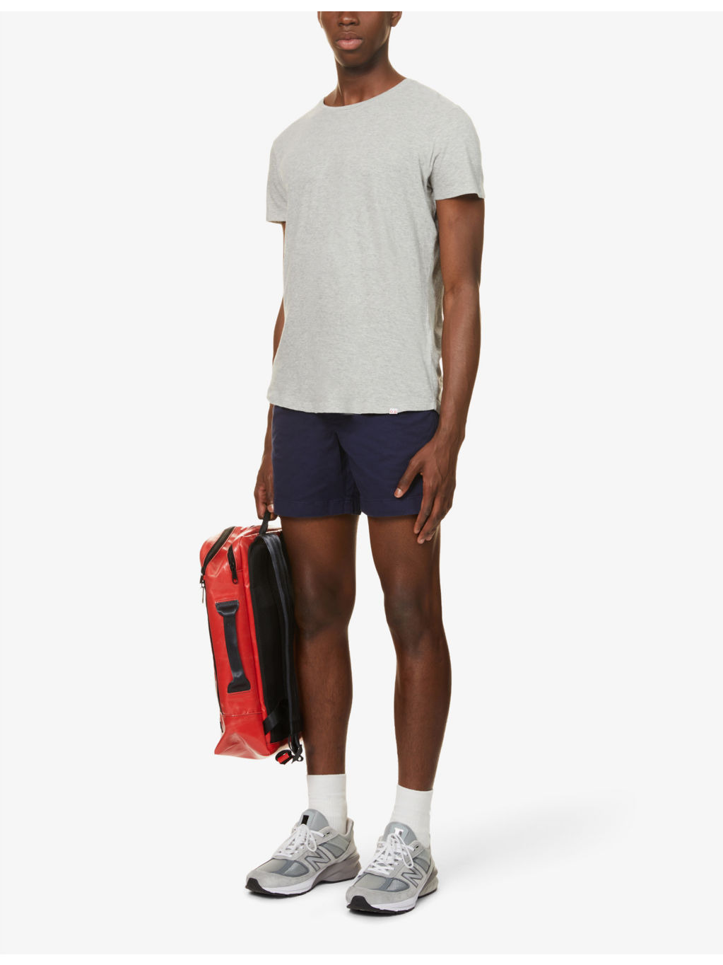 Sammy marled crewneck cotton-jersey T-shirt - 2