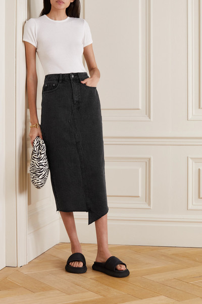 Ksubi Jagged asymmetric denim midi skirt outlook