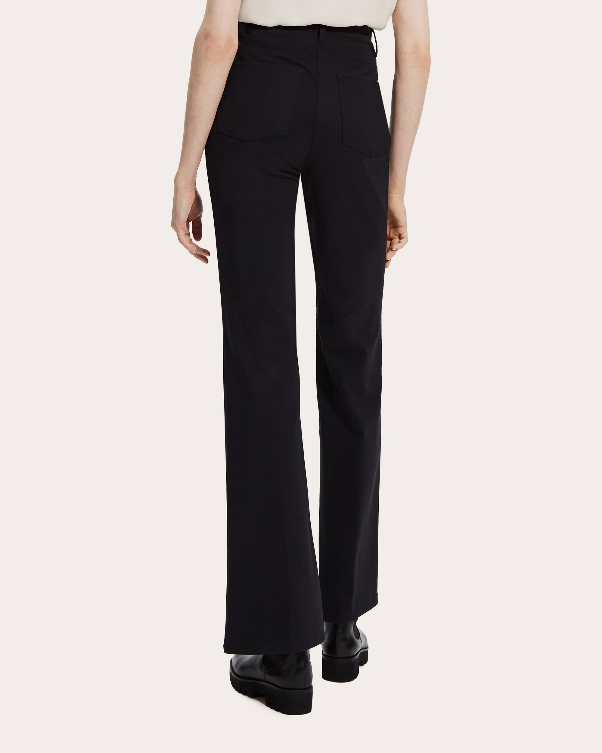 Demitria High-Waist Ponte Flare Pants - 3